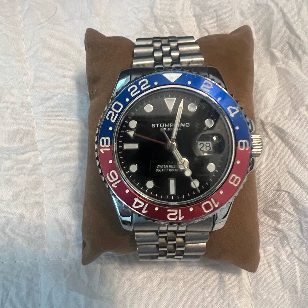 Stuhrling Original Blue and Red Men's Watch
